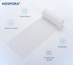 Hospora Latex-Free Elastic Cotton Conforming Gauze Roll, 4 Inches, 24 Packs