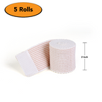 Hospora Latex-Free Cotton Elastic Bandage Wrap with Hook & Loop Closure