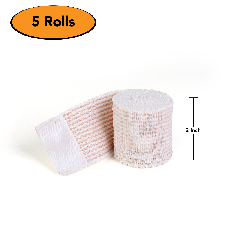 Hospora Latex-Free Cotton Elastic Bandage Wrap with Hook & Loop Closure