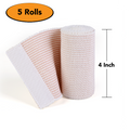 Hospora Latex-Free Cotton Elastic Bandage Wrap with Hook & Loop Closure