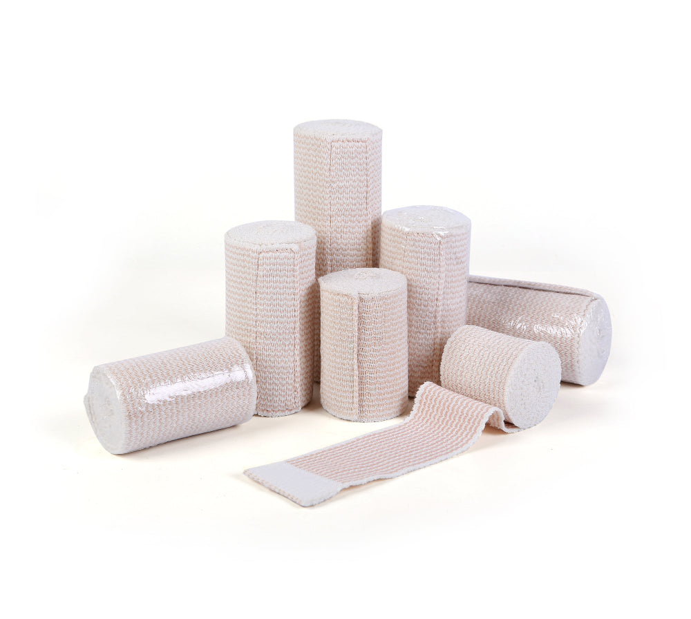 Hospora Latex-Free Cotton Elastic Bandage Wrap with Hook & Loop Closure